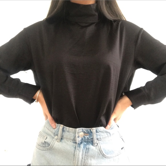 Simons Tops - Satin turtleneck blouse
